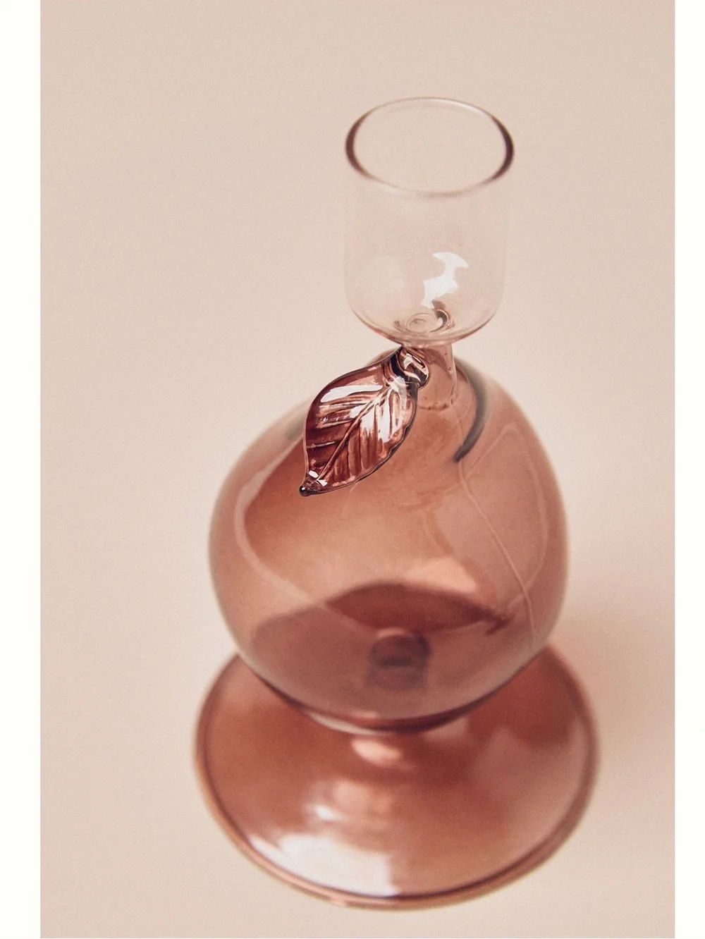 Anthropologie Harvest Fruit Icon Glass Candle Holder New Pear Candlestick